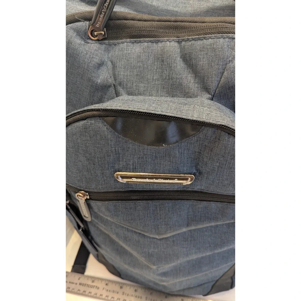 New Traveler's Choice Laptop Backpack Brushed Navy Size 19